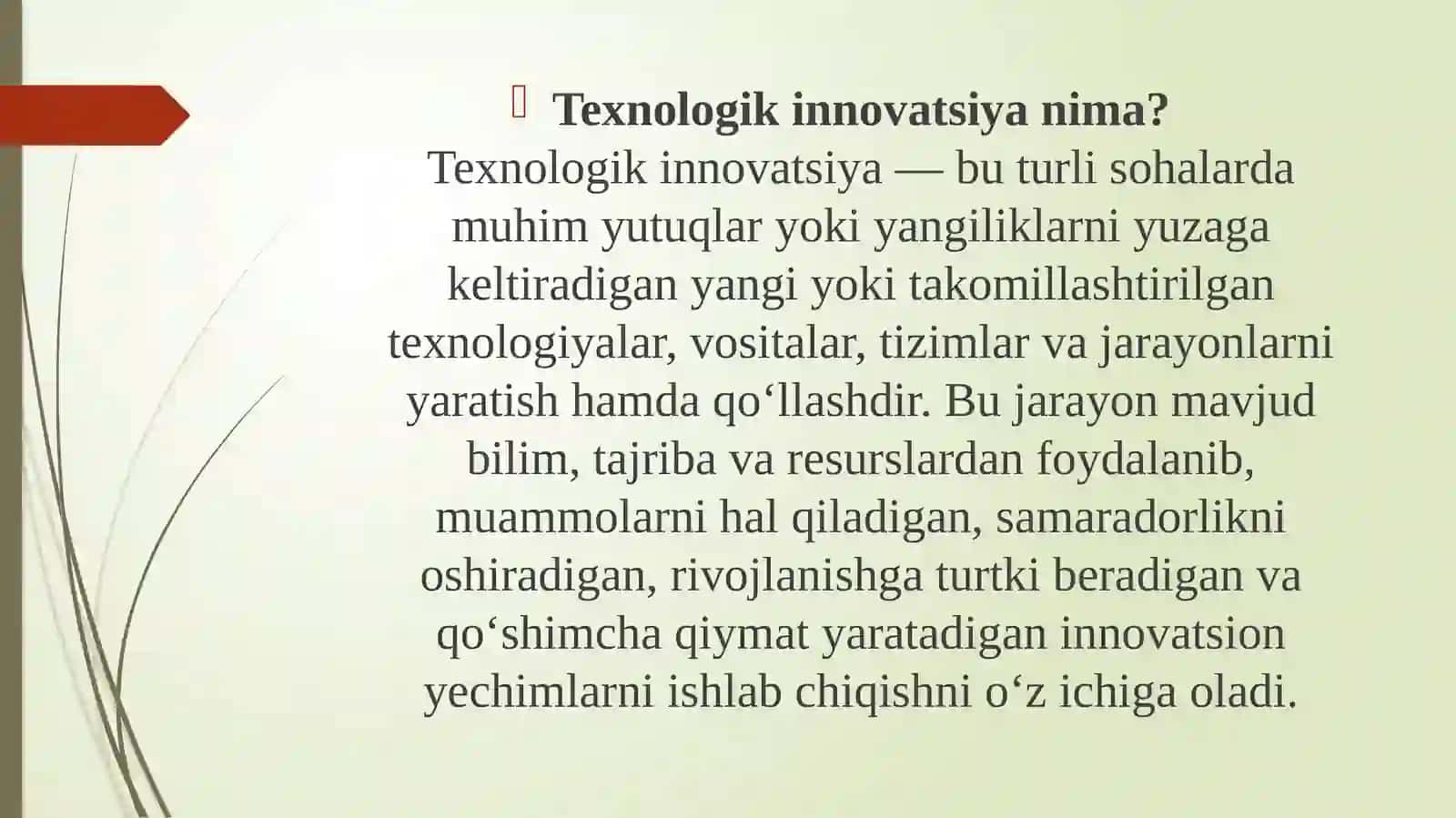Innovatsion yondashuvlar va texnologik yangiliklar 2