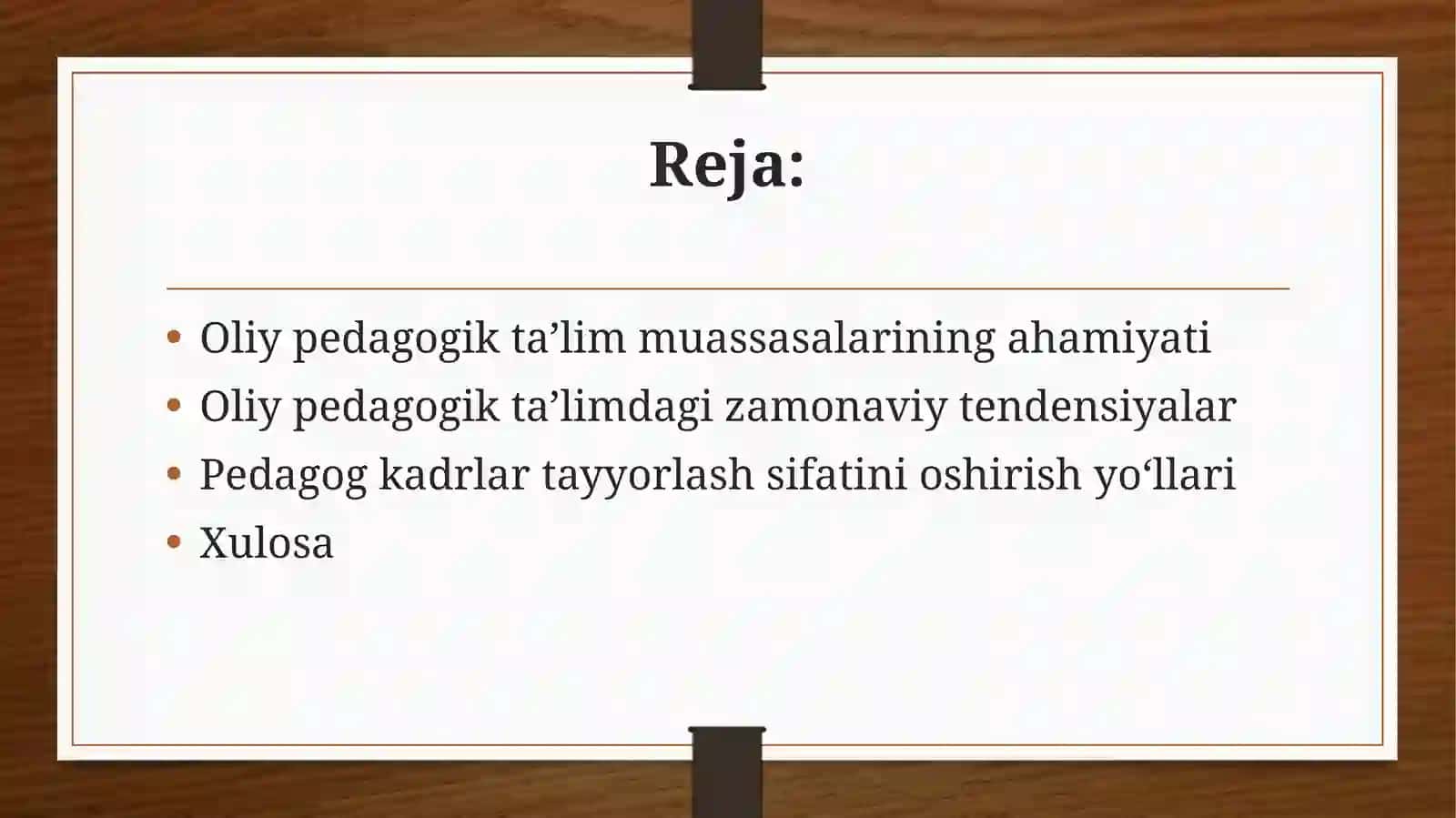 Oliy pedagogik ta’lim muassasalari tendensiyalari. 2