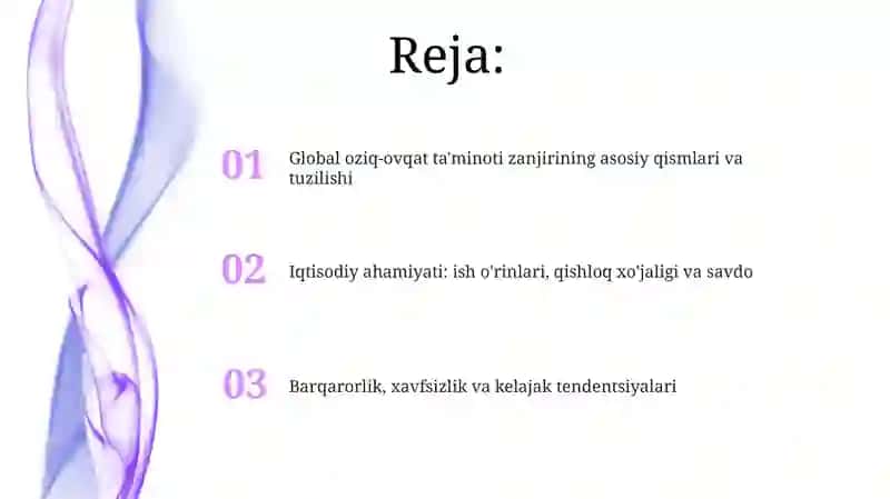 Global oziq-ovqat taʼminoti zanjiri va uning iqtisodiy ahamiyati 2