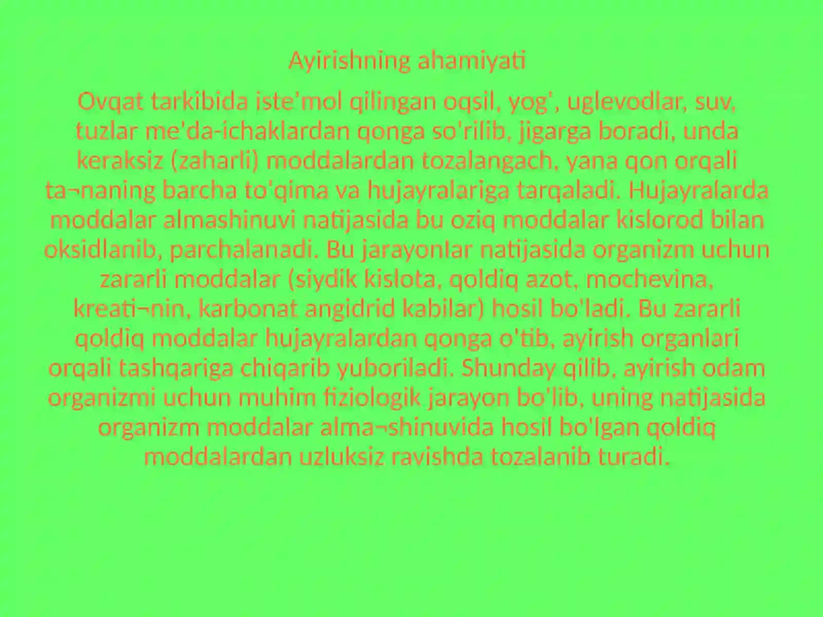 AYIRISH SISTEMASI TUZILISHI 2