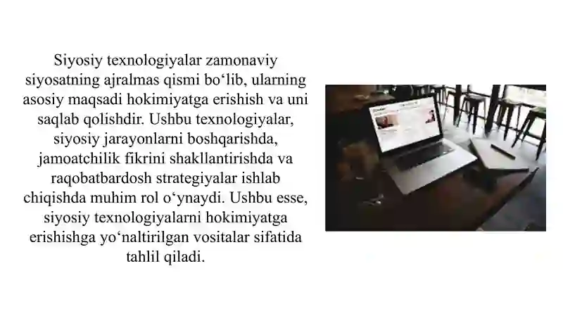 Siyosiy texnologiyalar – hokimiyatga erishishga yo‘naltirilgan vositalar sifatida 2
