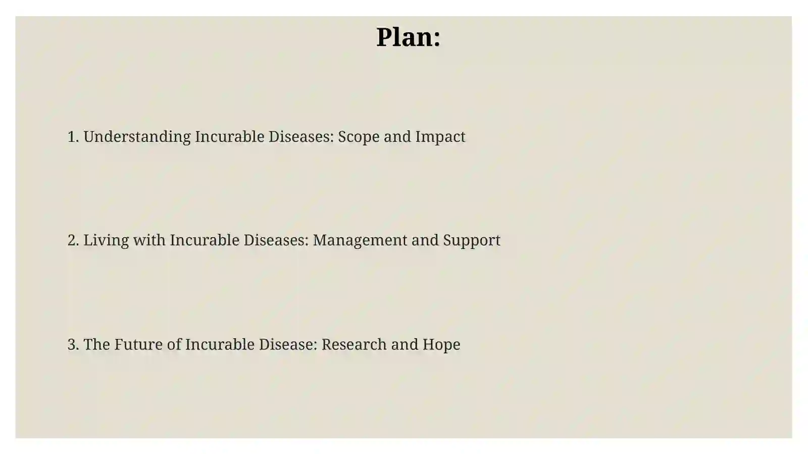 About incurable diseases 2