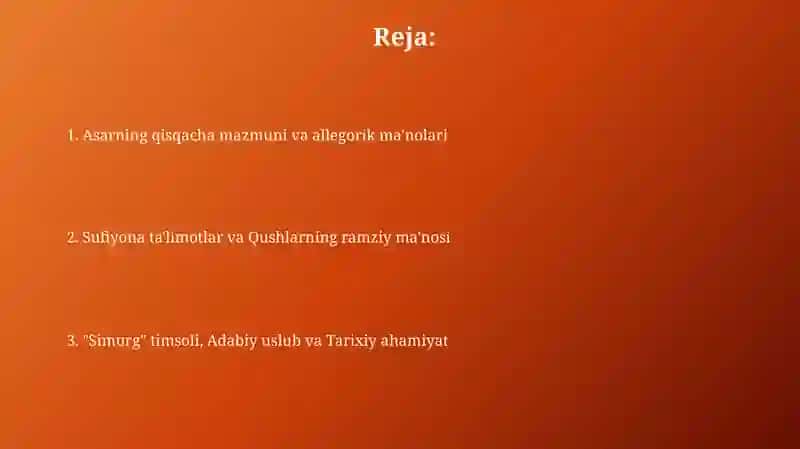 Nishotiyning"Qushlarmunozarasi"asartahlili 2