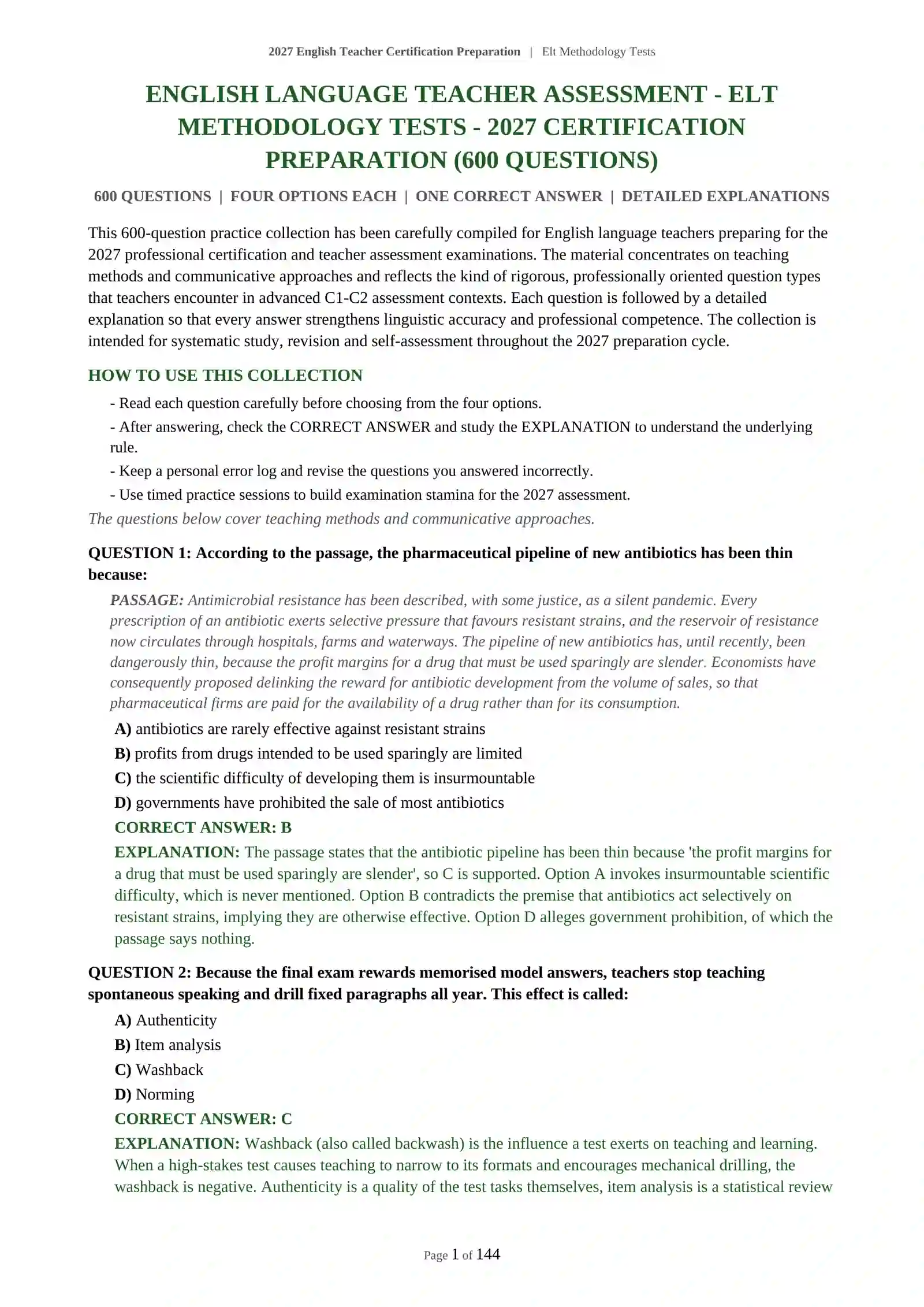 ELT Methodology Tests 2
