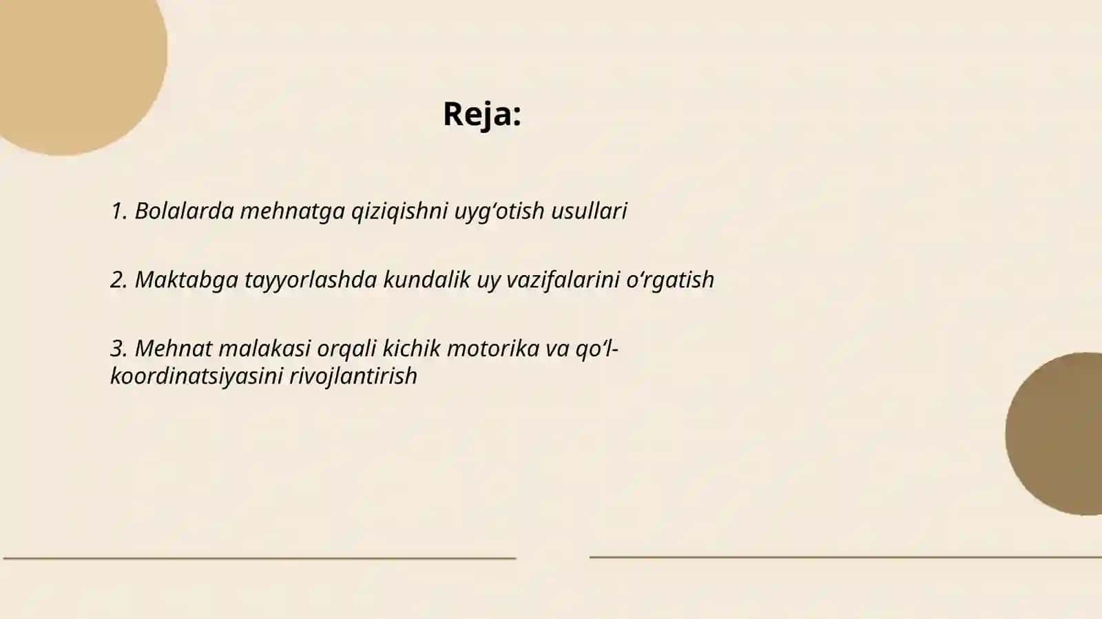 Bolalarni mehnat malaka va ko'nikmalarini shakllantirish orqali maktabga tayyorlash 2
