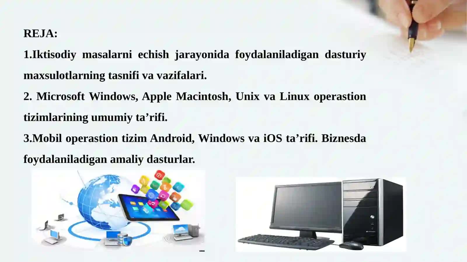 Iqtisodiymasalarni echish jarayonida foydalaniladigan dasturiy maxsulotlar 2