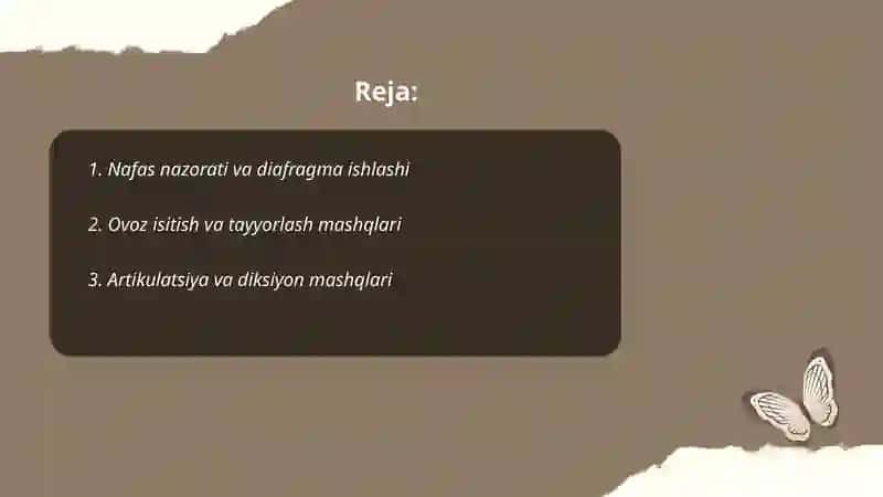 Ovoz tarbiyasi 2