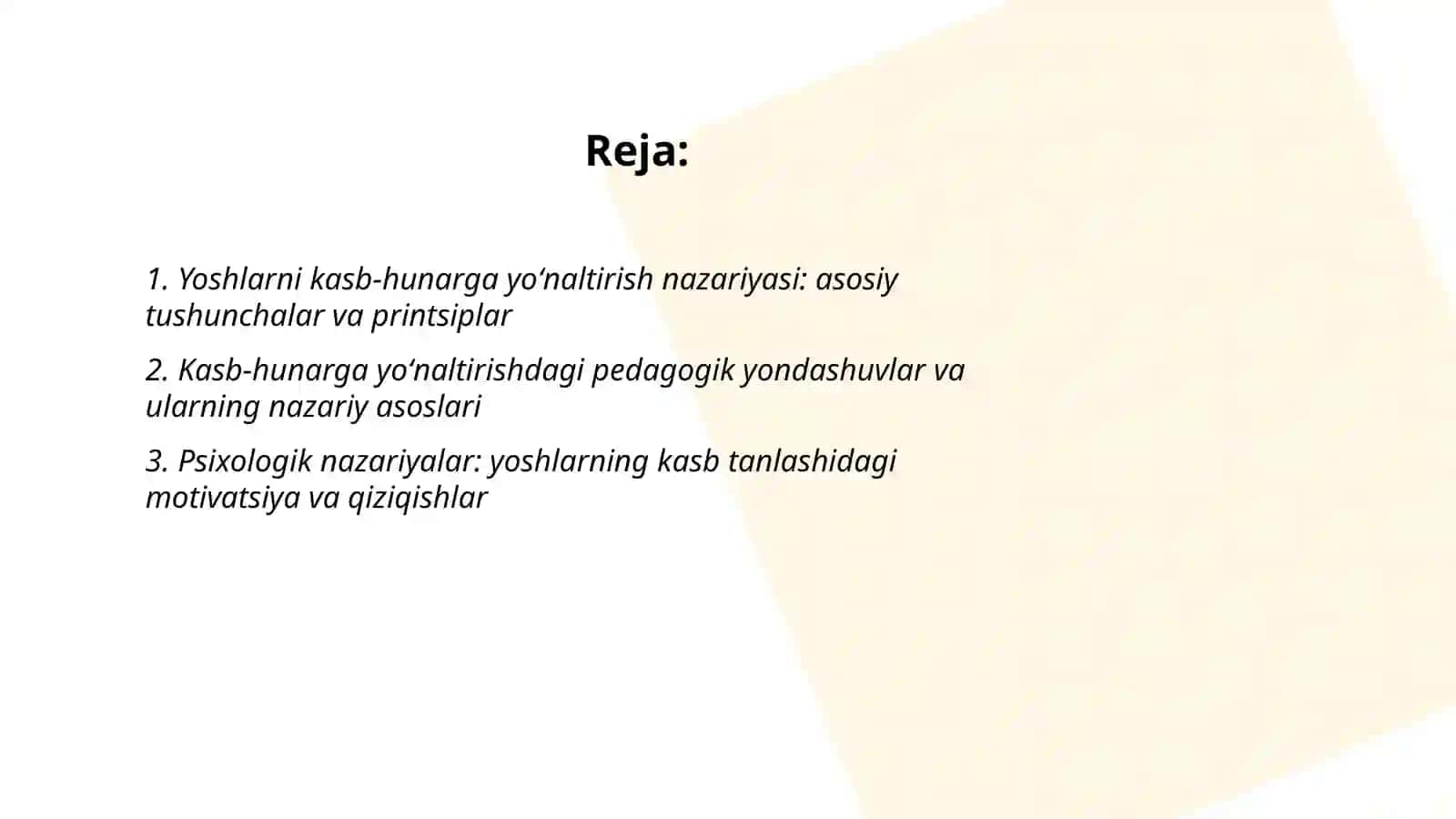 Yoshlarni kasb hunarga yoʻnaltirishning nazariy shart sharoitlari 2