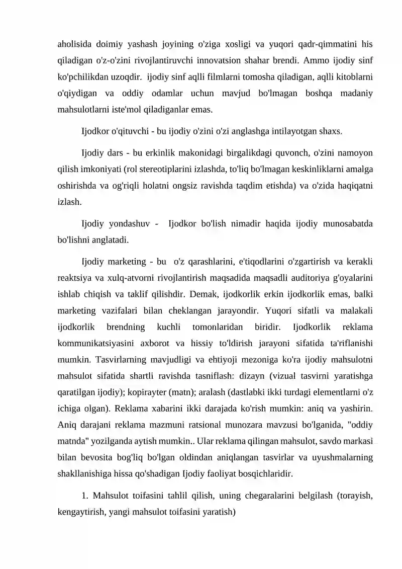 Kreativ mahsulot 2