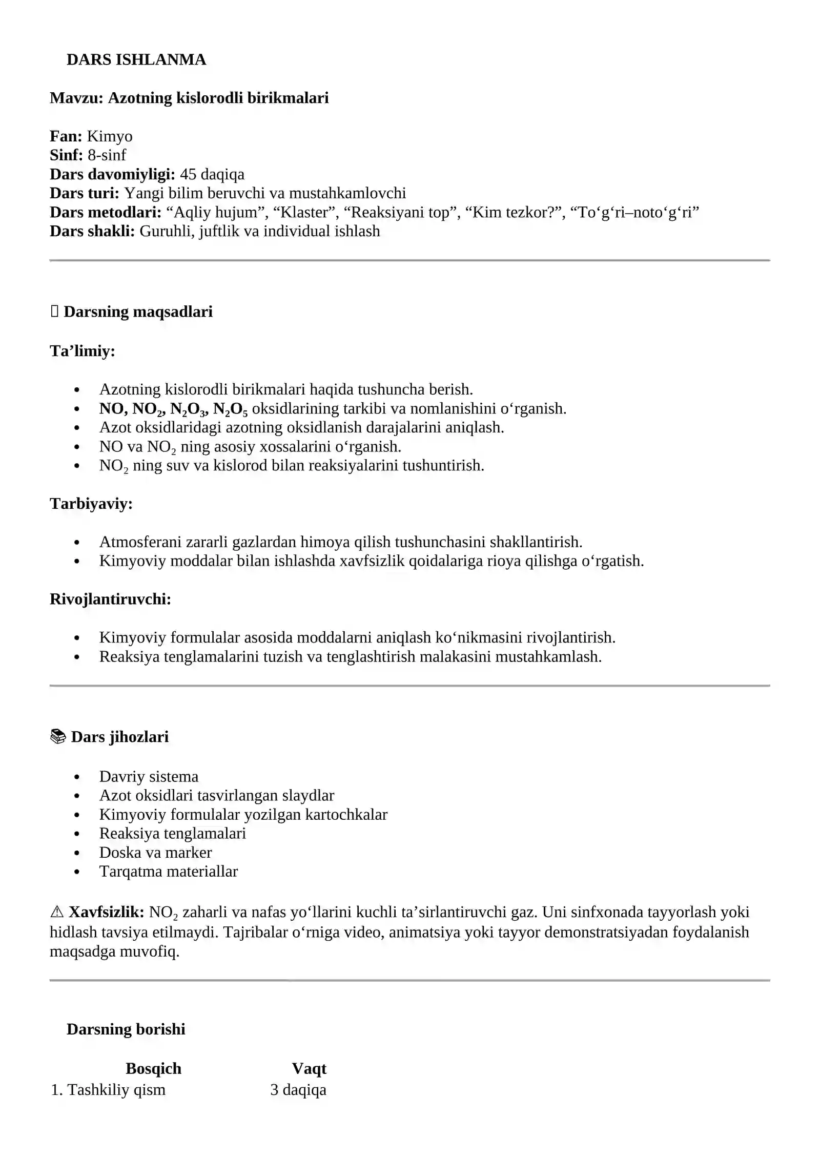 Azotning kislorodli birikmalari 2