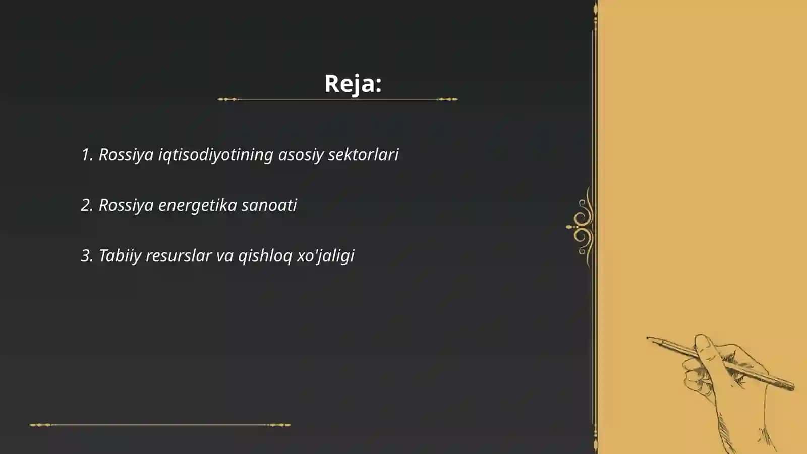 Rossiya Federatsiyasining Iqtisodiy Holati va Tashqi Savdo 2