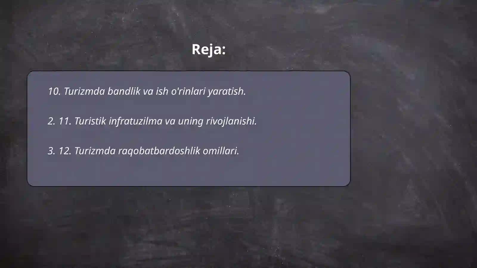 Milliy iqtisodiy tizimda turizm iqtisodiyoti sektori 2