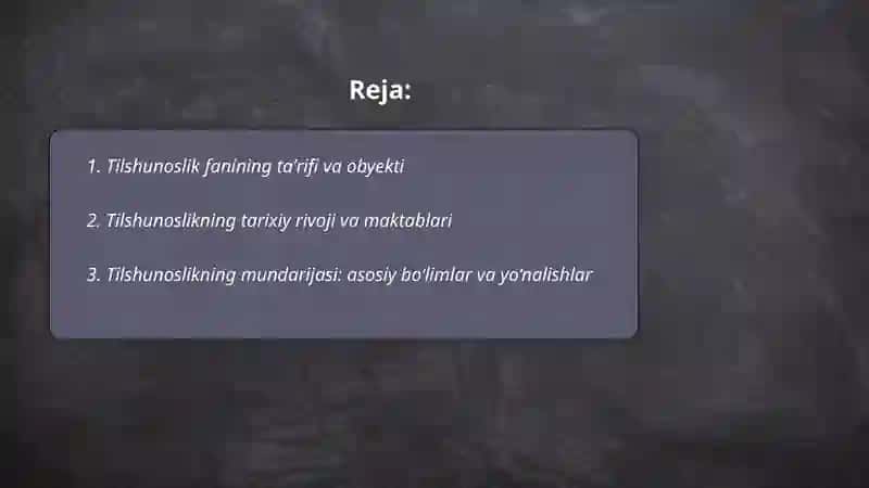 Tilshunoslik fan va uning mundarijasi maqsadi vazifasi va ahamiyat 2