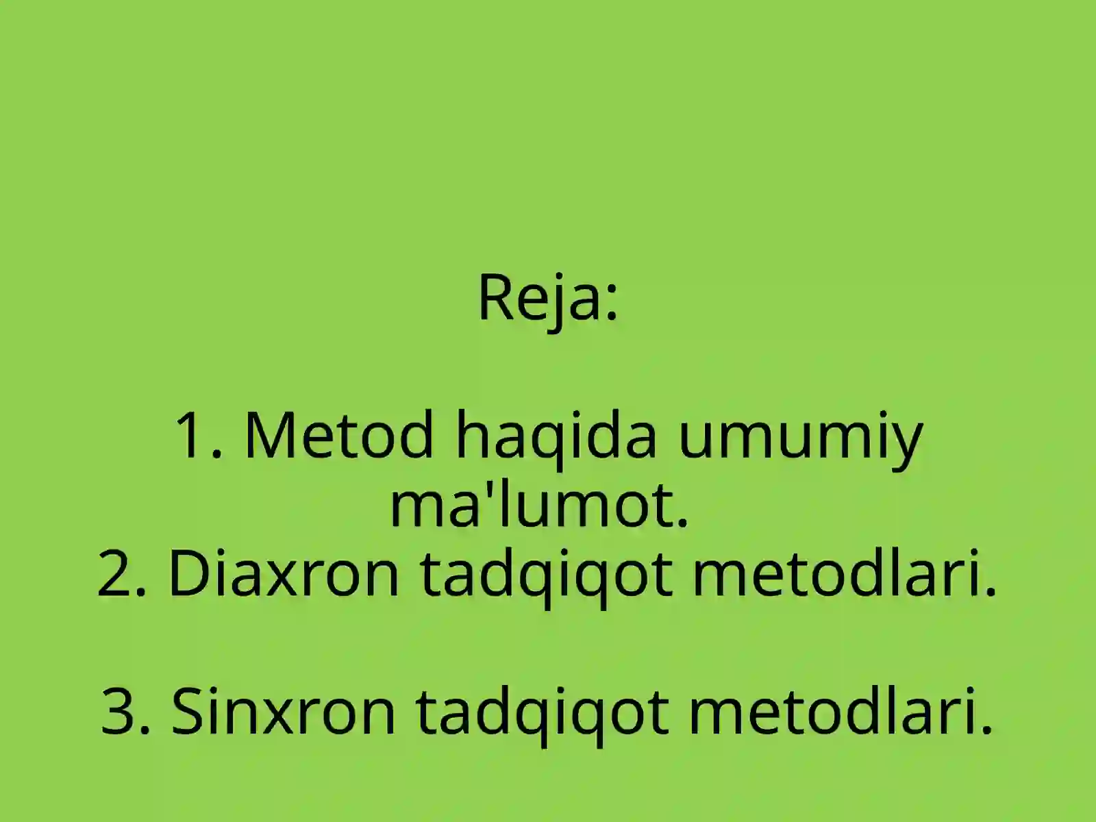 TILSHUNOSLIK METODLARI 2