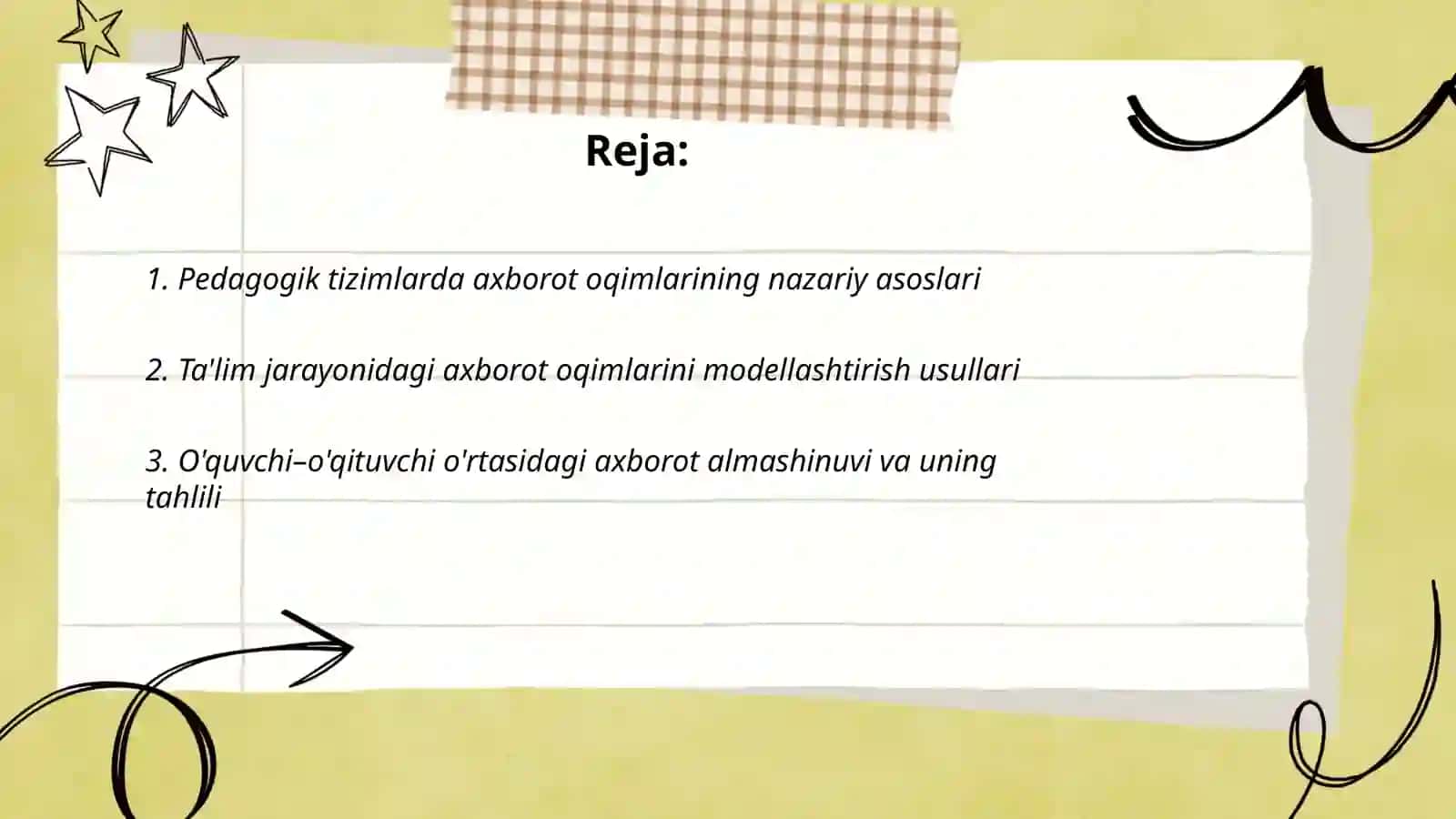PEDAGOGIK TIZIMLARDA AXBOROT OQIMLARI VA ULARNING TAHLILI 2