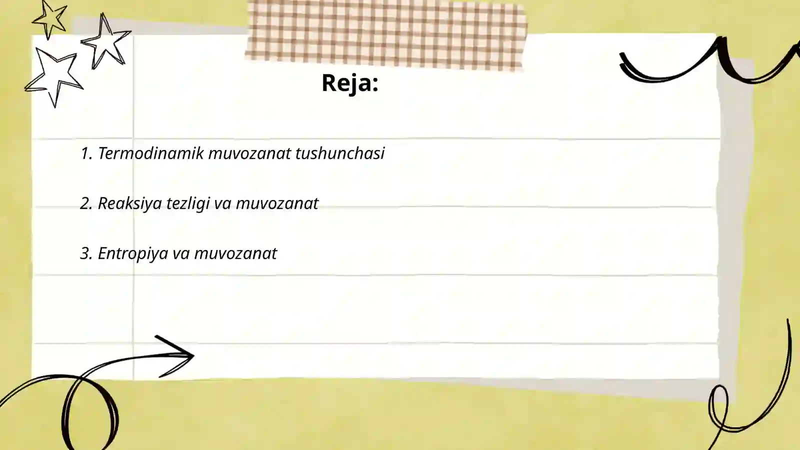 Termodinamik muvozanat konstantasi 2