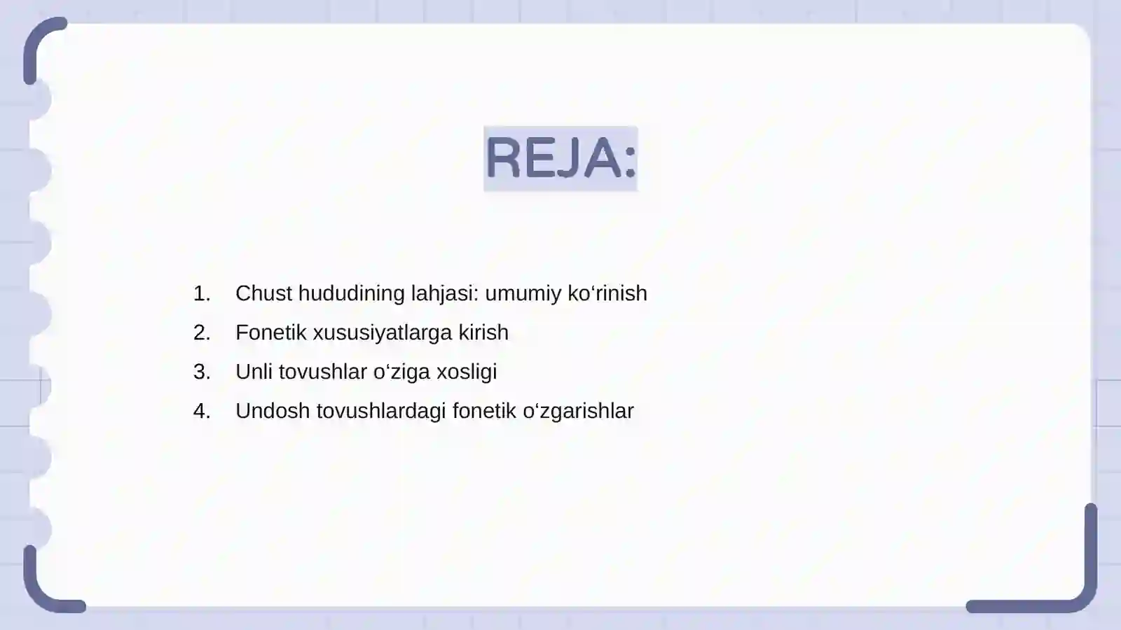 Chust hududining fonetik jihatlari 2
