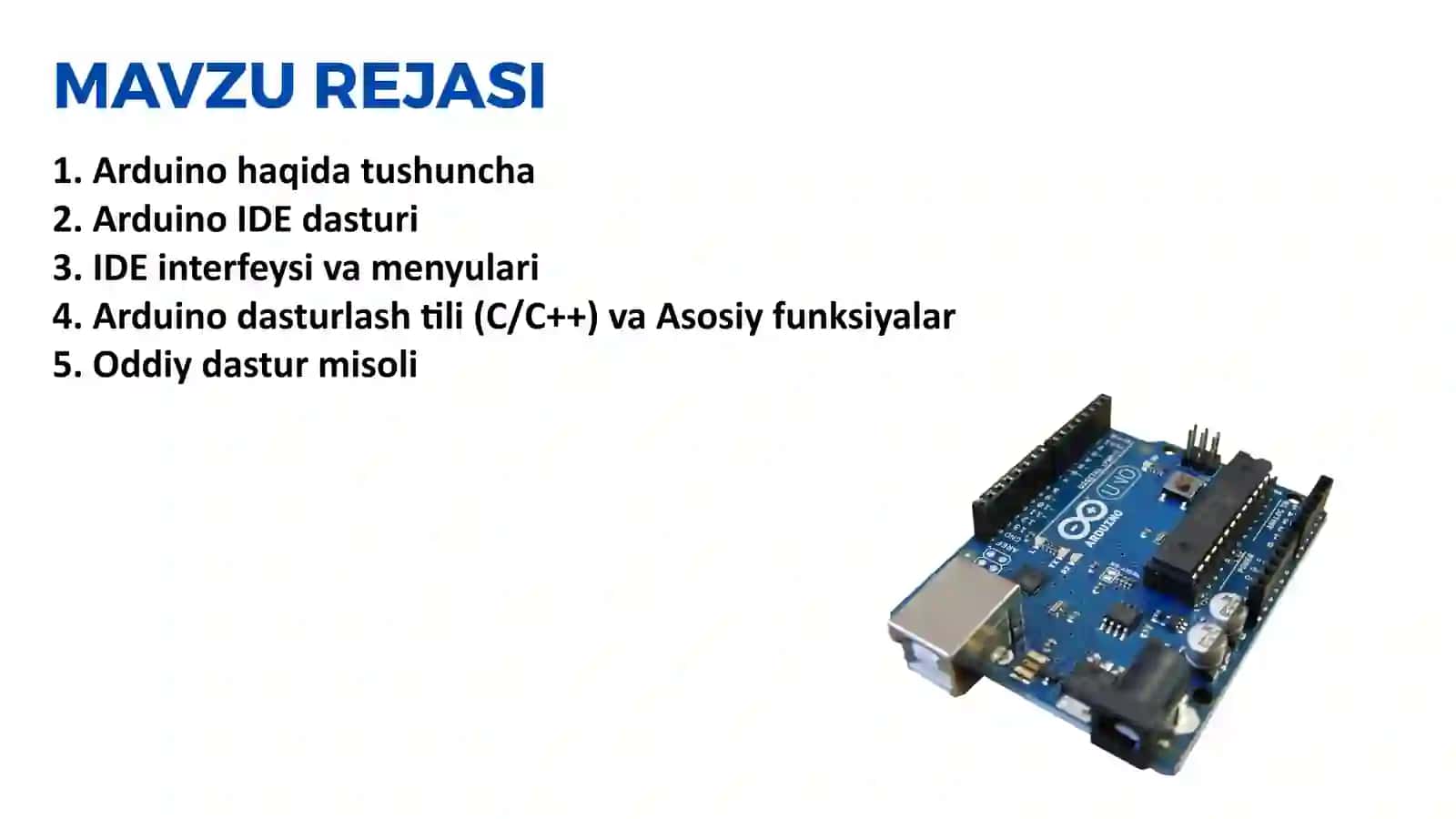 Arduino IDE dasturlash muhitivadasturlashtillari 2