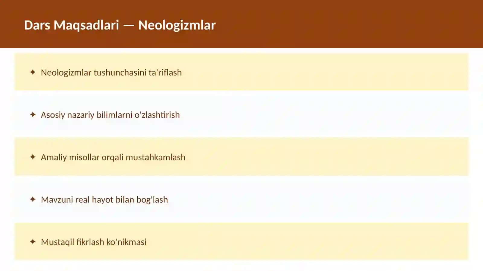 O'ZBEK TILI Arxaizmlar 2