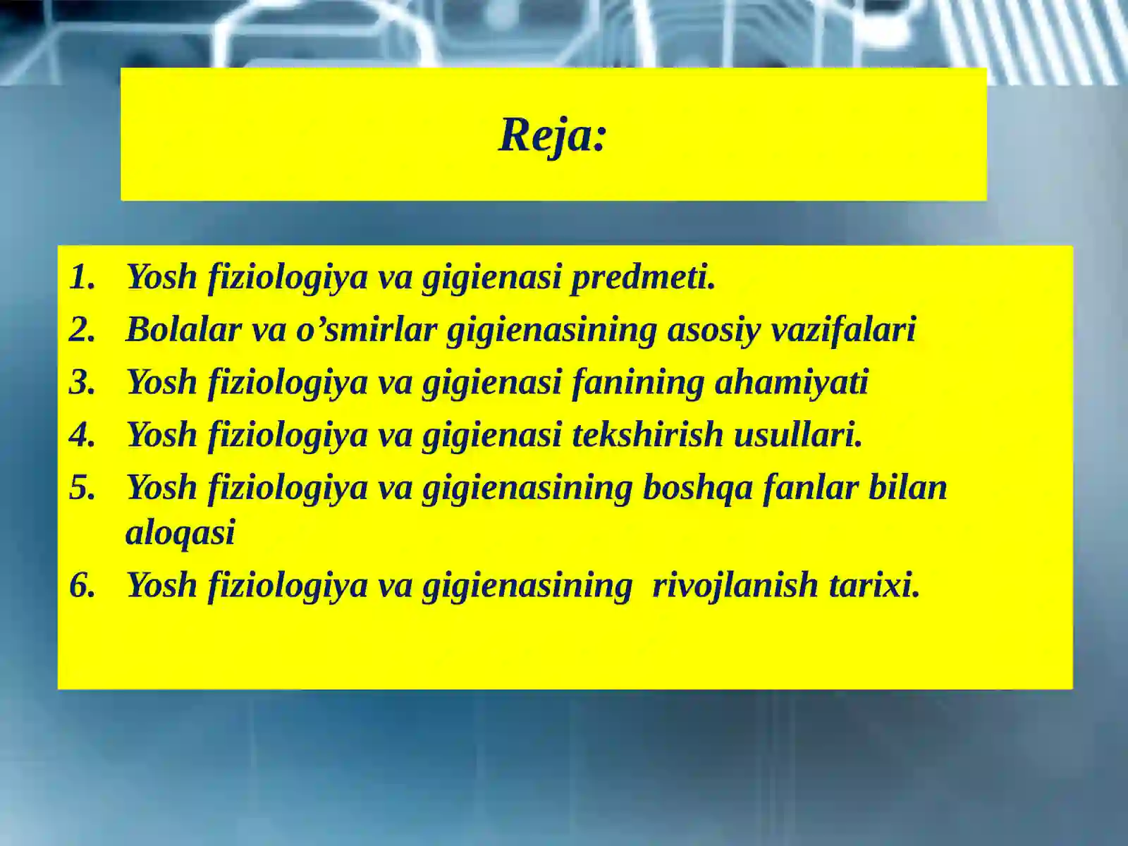 Yosh fiziologiya va gigienasi fanining vazifasi 2