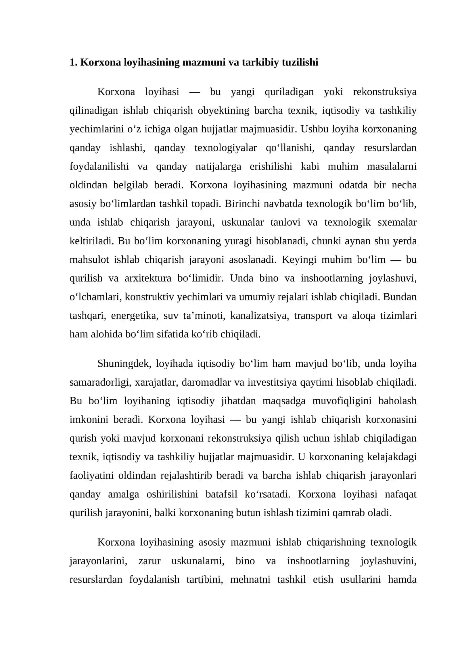 KORXONA LOYIHASINING MAZMUN 2