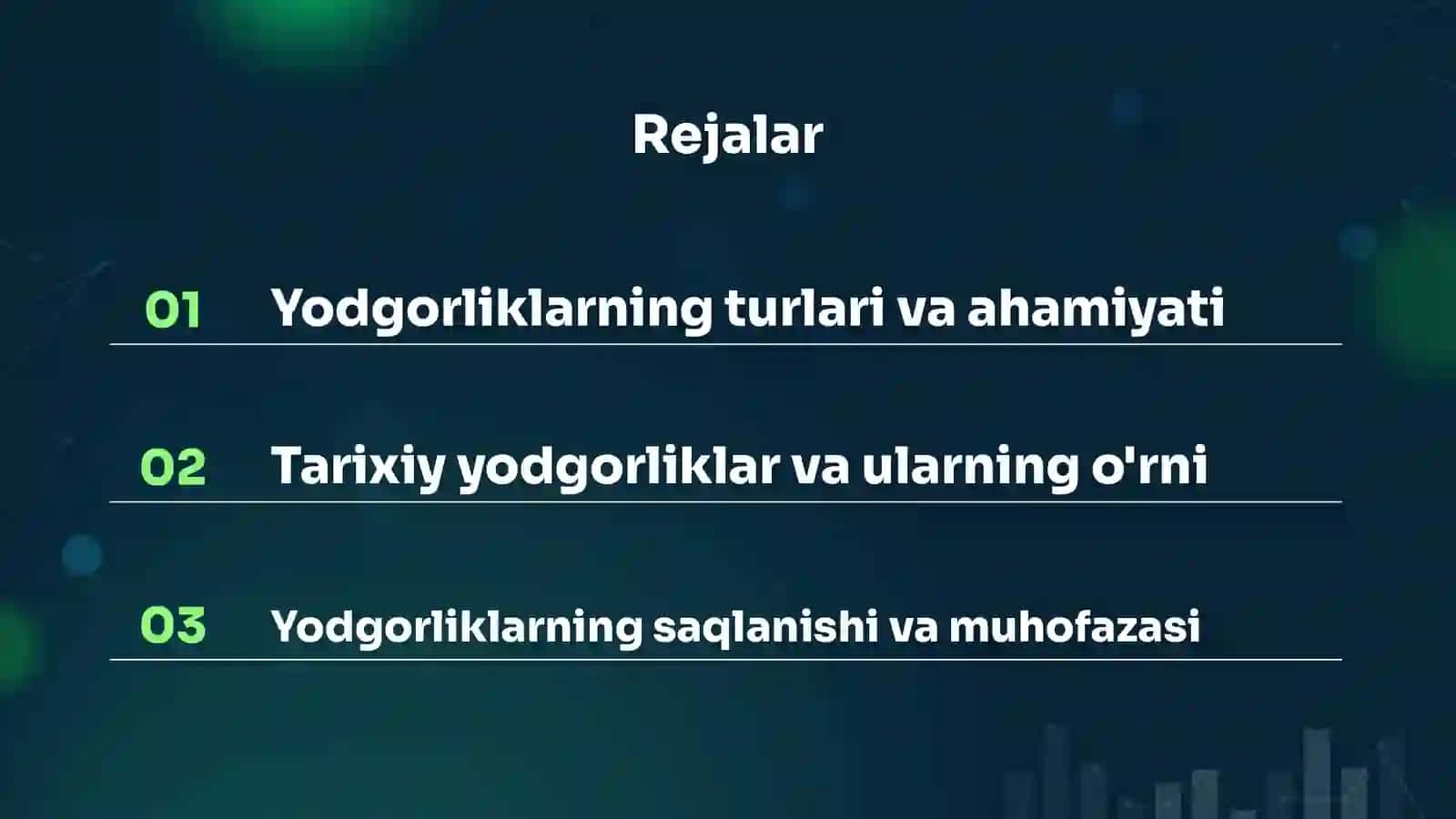 Yodgorliklarning asosiy turlari 2