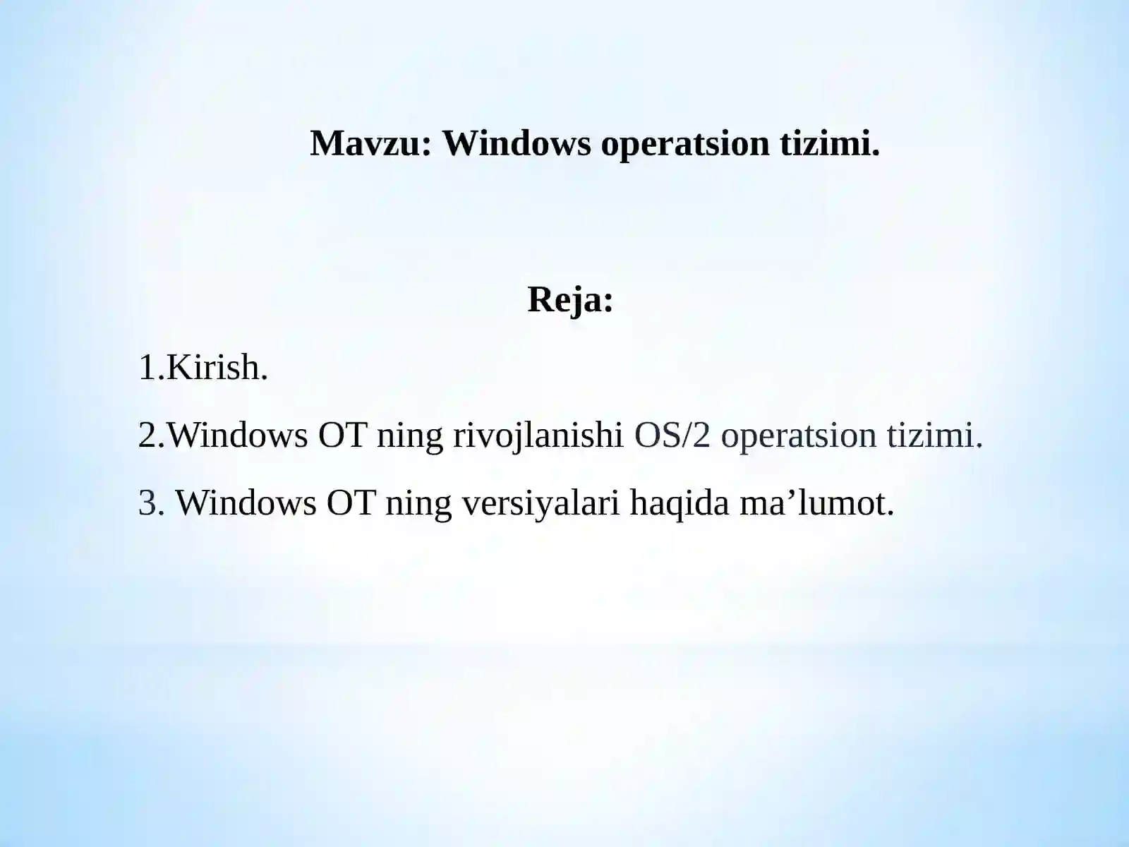 Windows operatsion tizimi 2