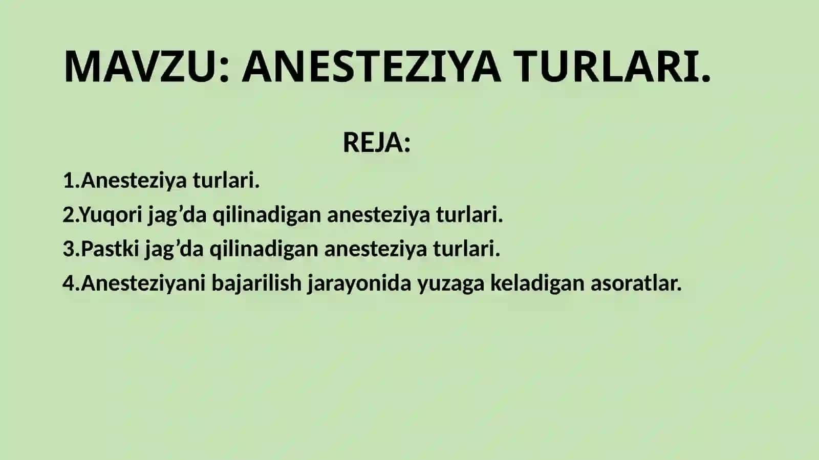 ANESTEZIYA TURLARI 2
