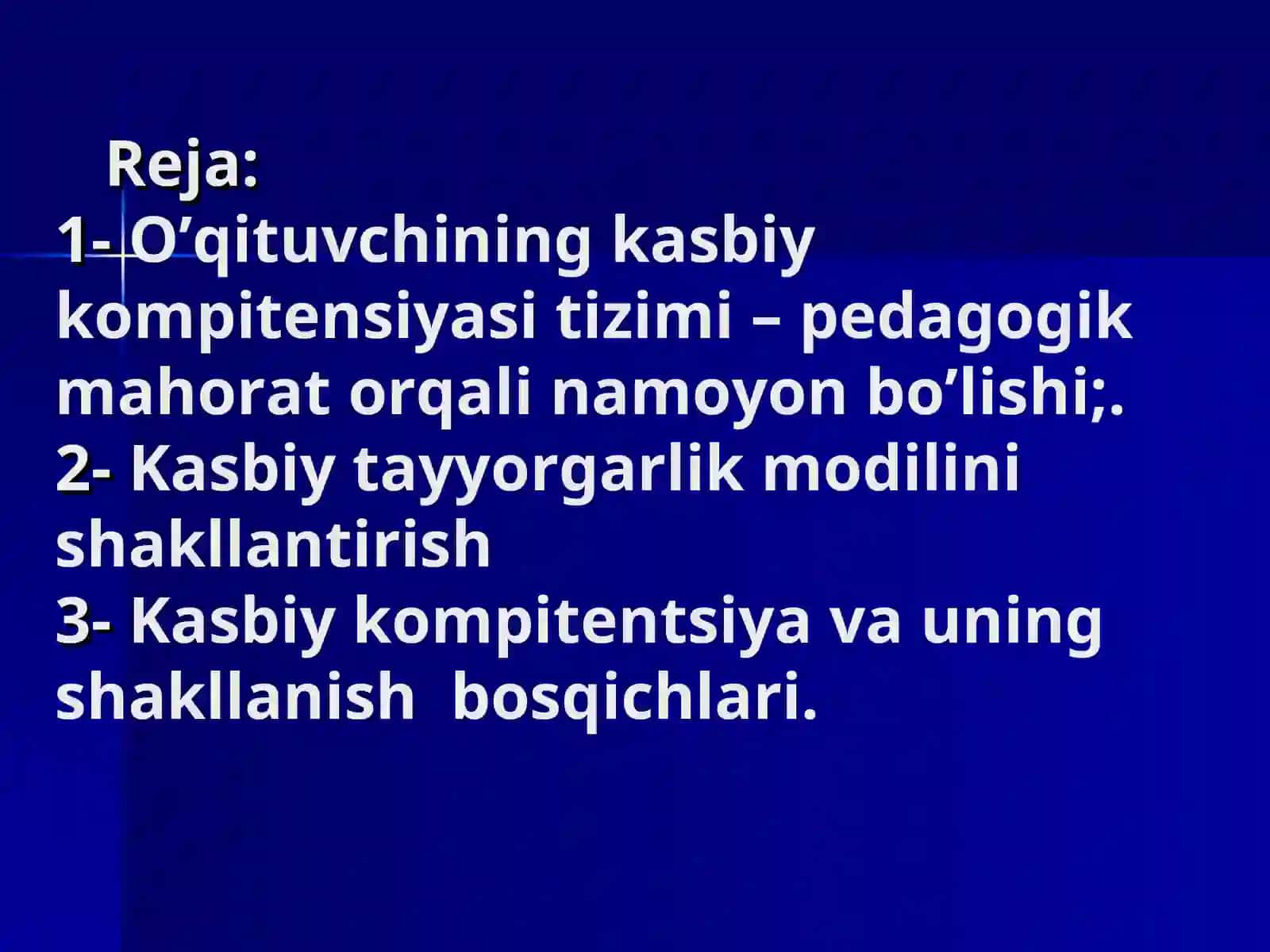 Kasbiy Kompetensiyalar va Tayyorgarlik Modili 2