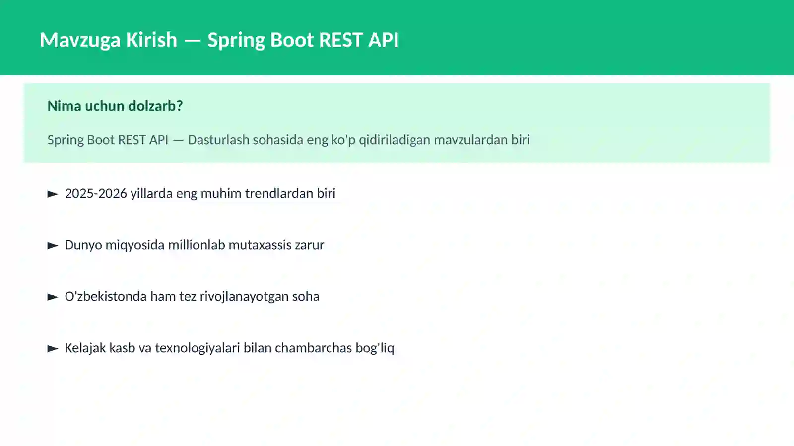 Spring Boot REST API 2