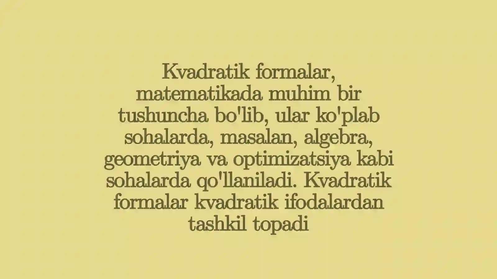 Mathematikadakvadratikformalar 2