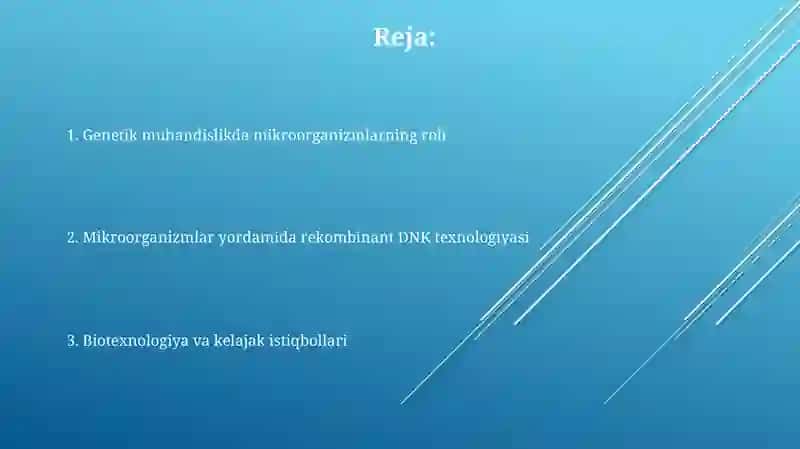 Mikroorganizmlarning gen muhandisligida ahamiyati 2