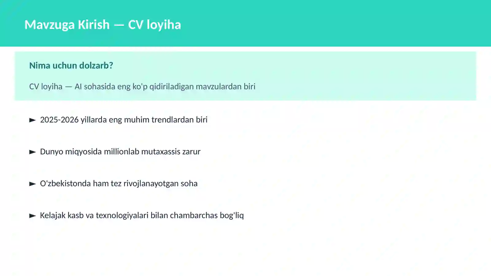 CV loyiha 2