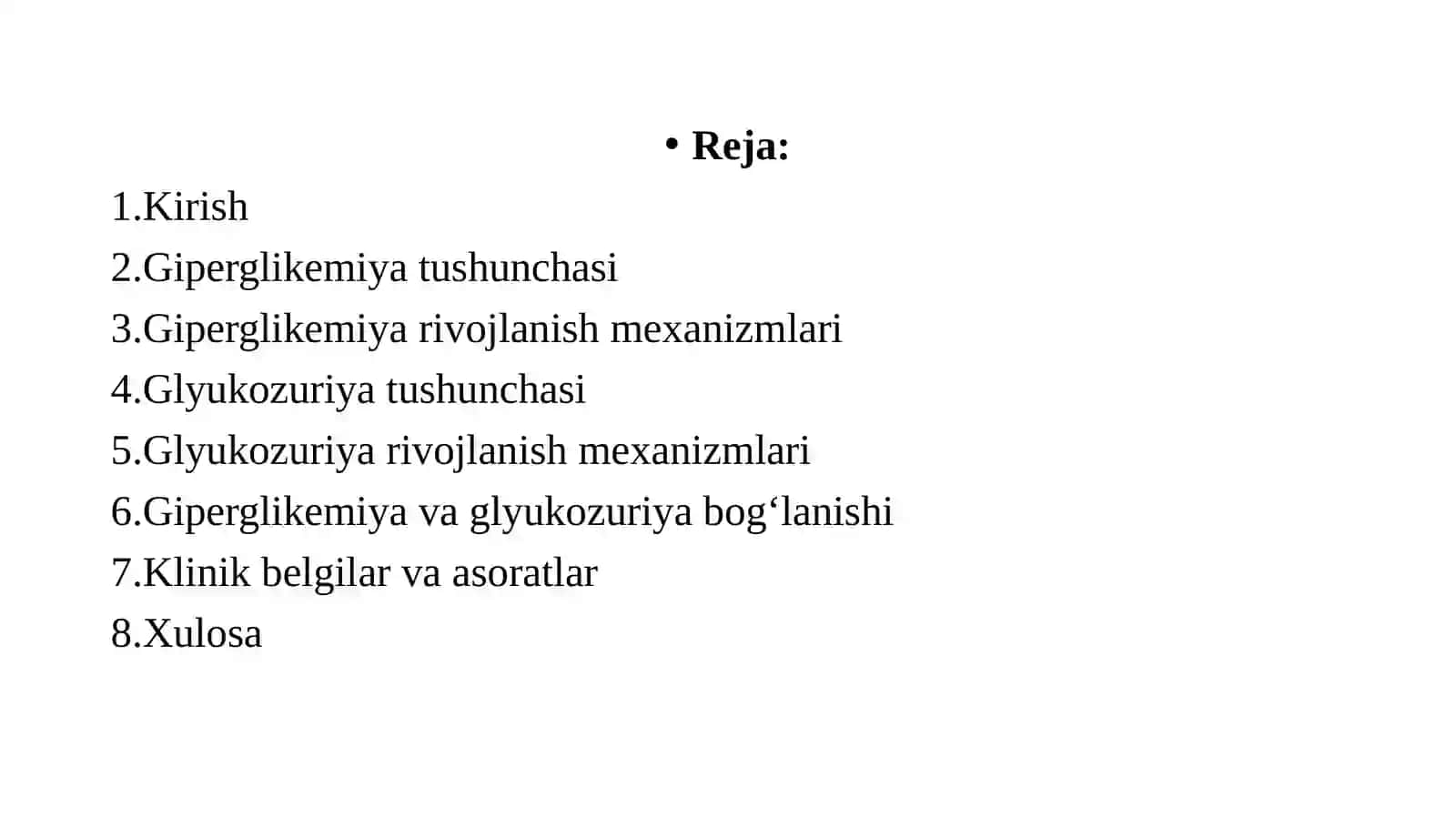 Giperglikemiyada Glükozuriyaning Klinik-Patogenez Mexanizmlari 2