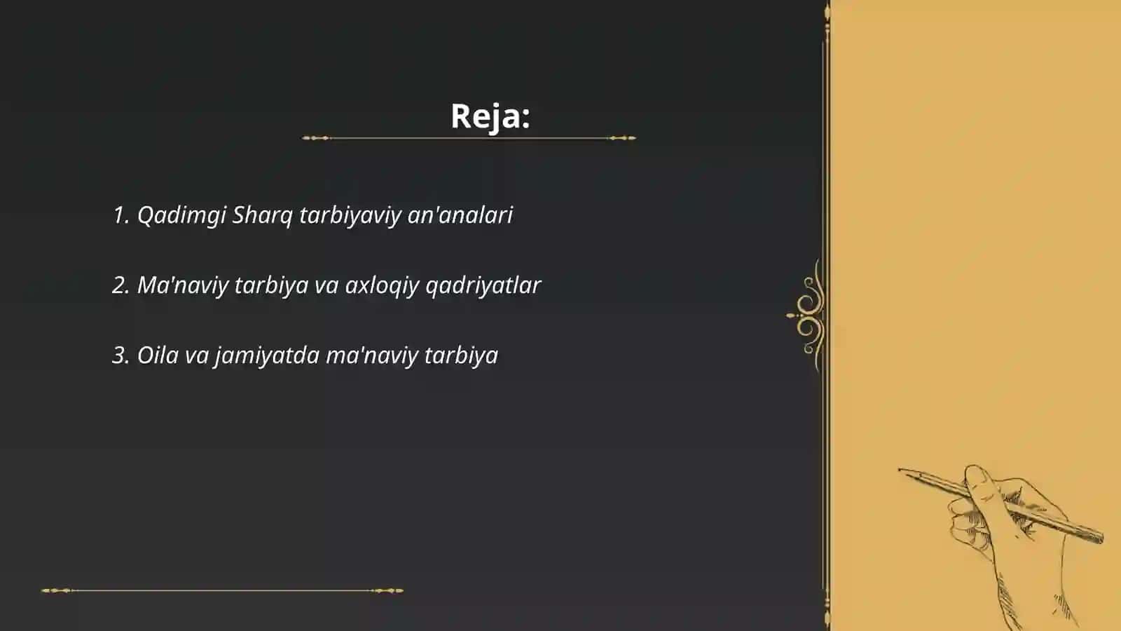 Qadimgi sharq manbalarida ma'naviy tarbiya masalalari 2