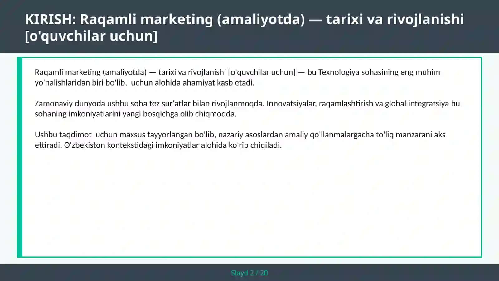 Raqamli marketing (amaliyotda) — tarixi va rivojlanishi [o'quvchilar uchun] 2