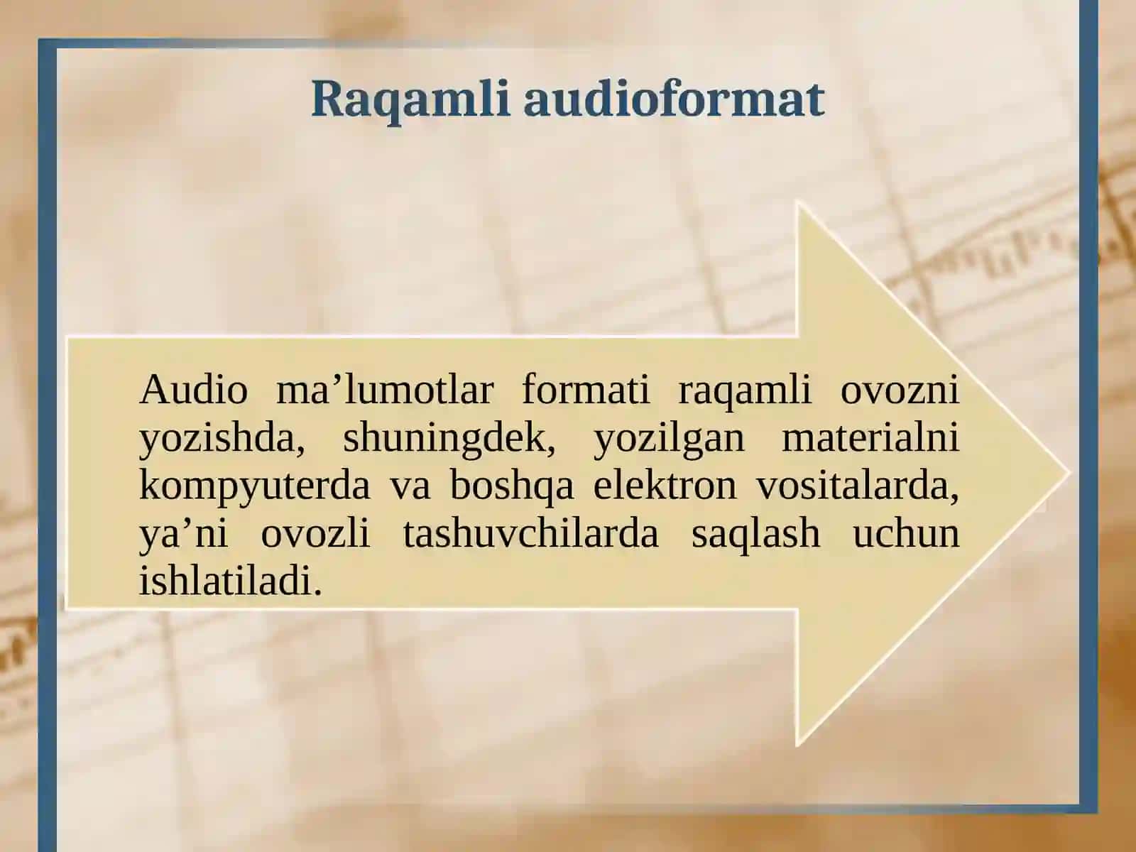 Raqamli audio formatlar 2