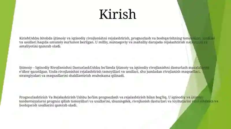 Ijtimoiy – Iqtisodiy Rivojlanishni Dasturlash, Prognozlashtirish Va 2