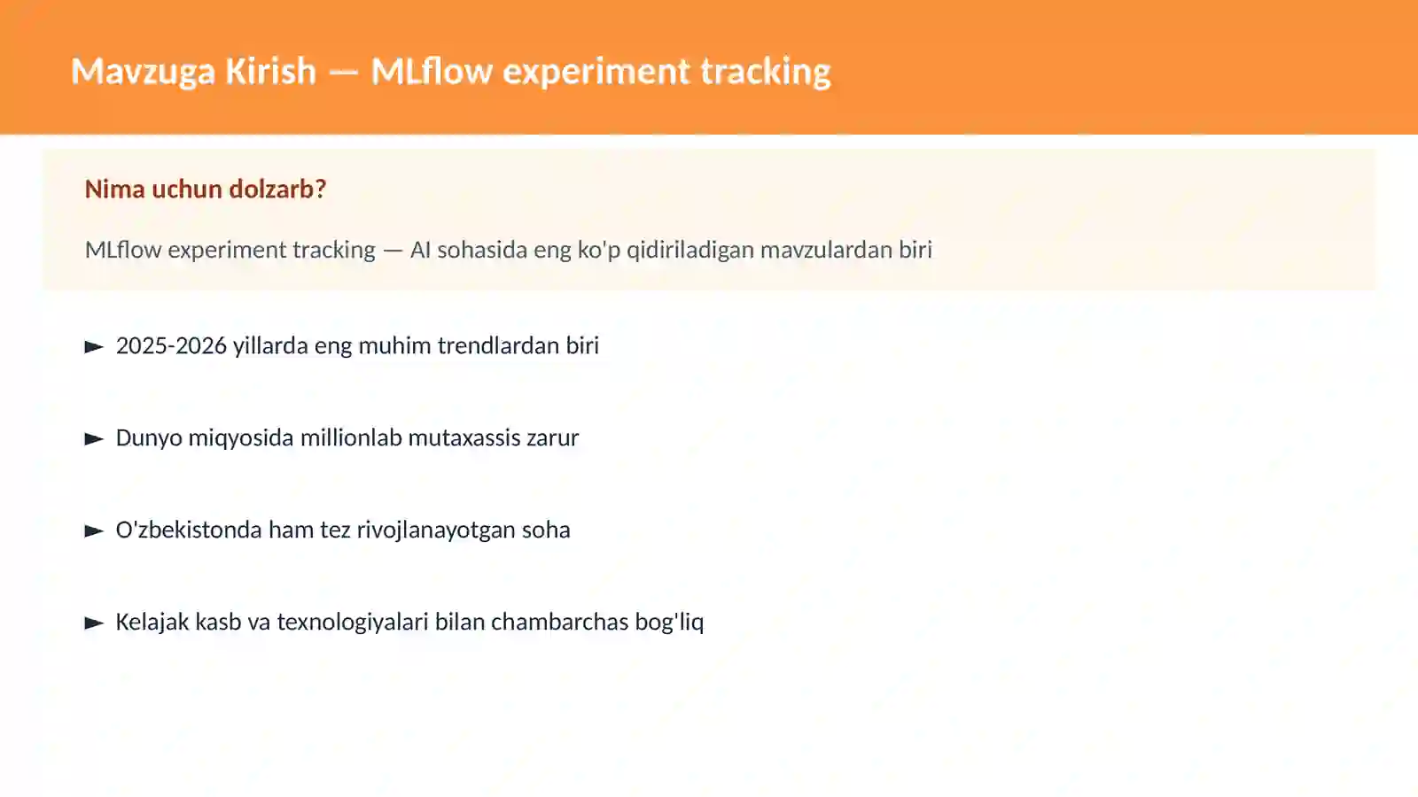 MLflow experiment tracking 2