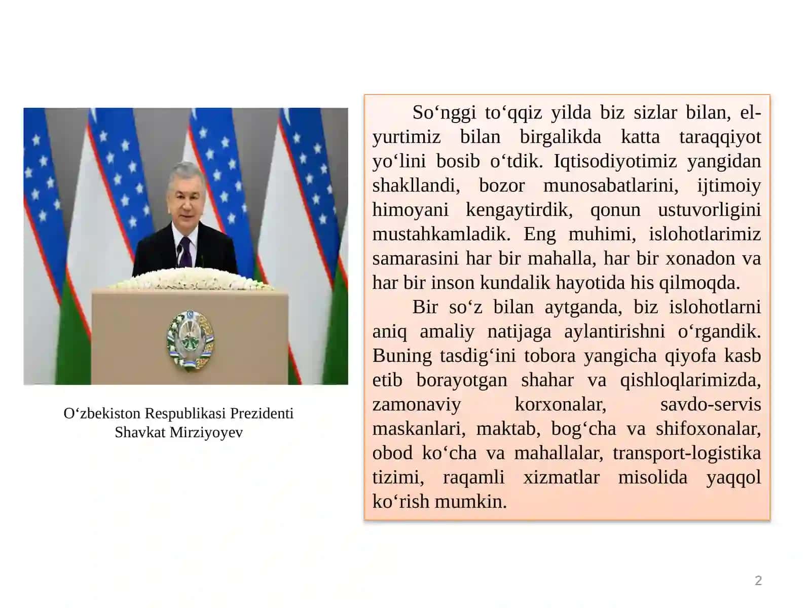 Iqtisodiyotga oʻtish (Amaliy ishlar/Iqtisodiyot) 2