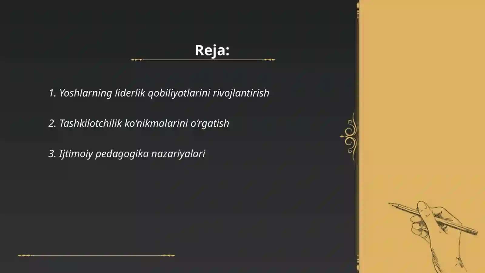Lider va tashkilotchi yoshlarni ijtimoiy pedagogik qòllab quvvatlash 2
