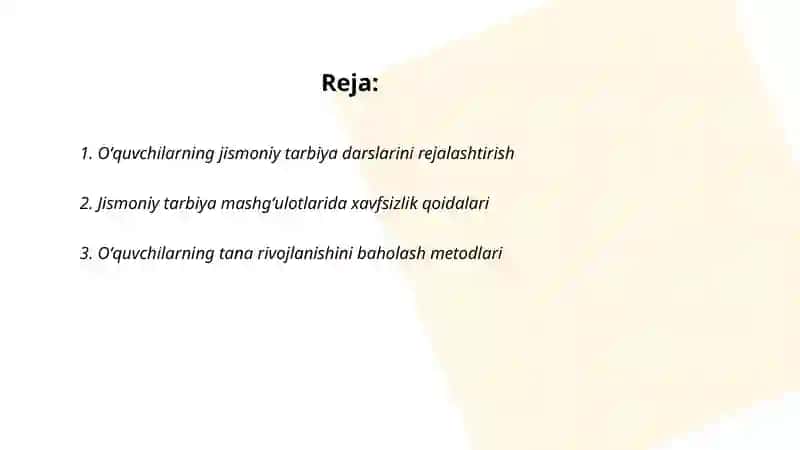 Oʻquvchilarning jismoniy tarbiyasi 2
