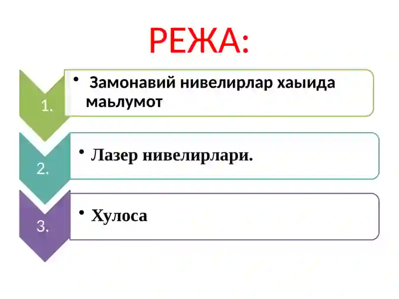 Замонавий ва лазер нивелирлари 2