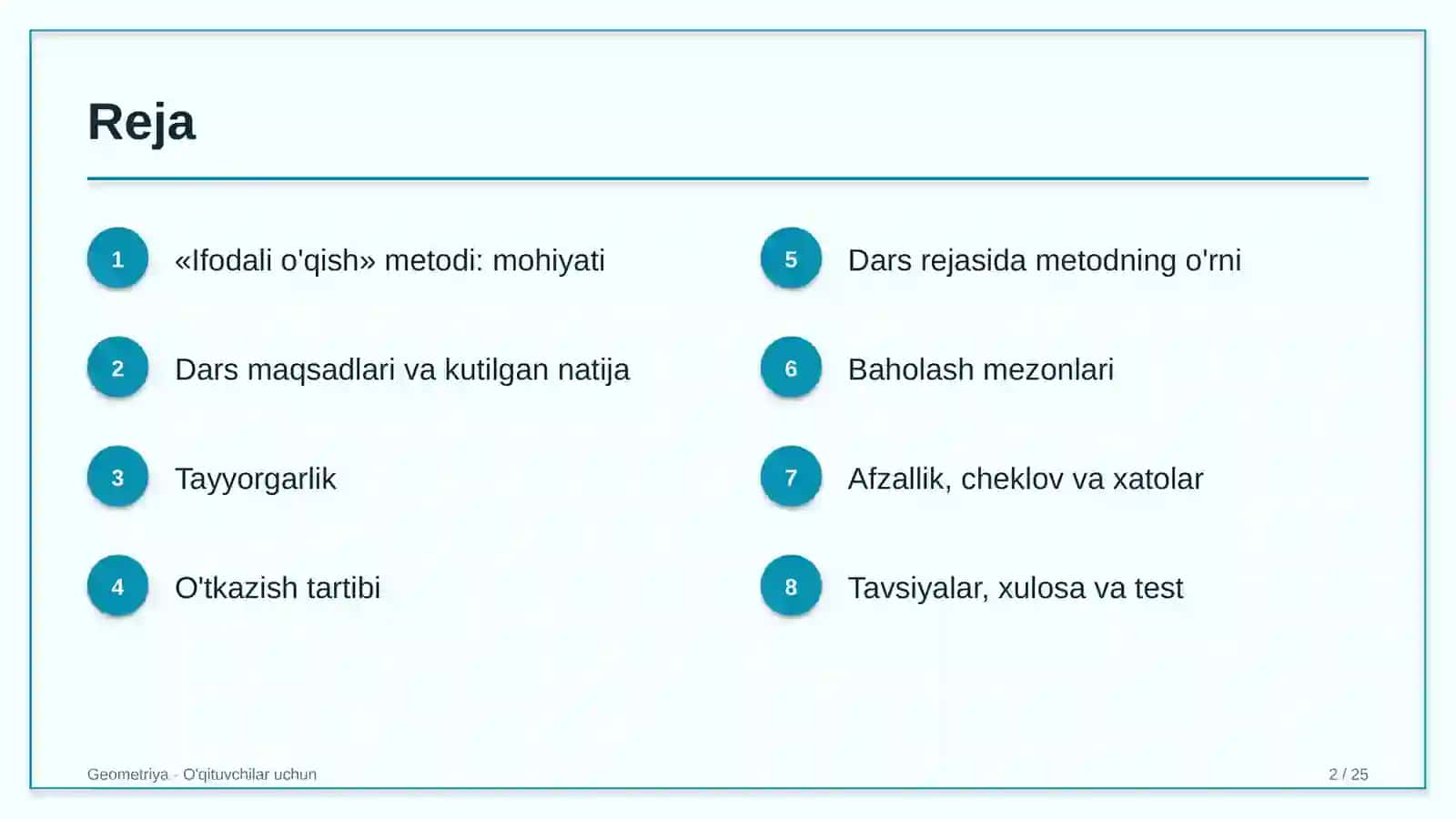 geometriya darslarida ifodali o'qish metodidan foydalanish 5221 2