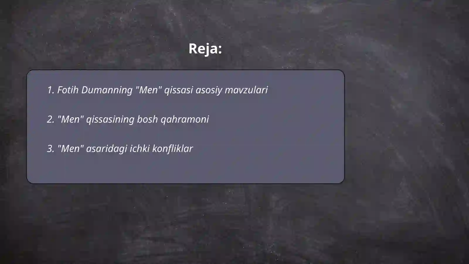 "Men" qissasi 2