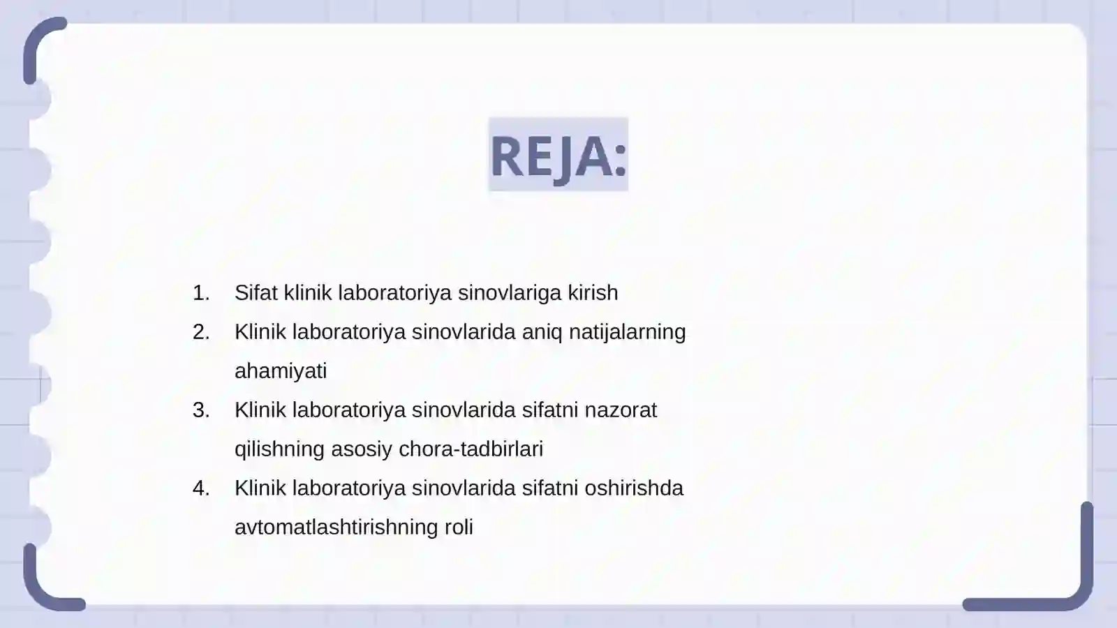 Sifat klinik laboratoriya tekshiruvi 2