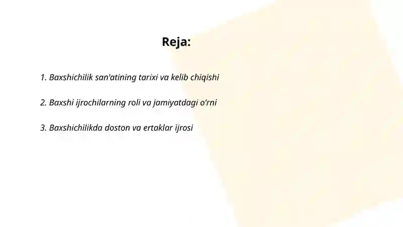 Baxshichilik san'ati 2