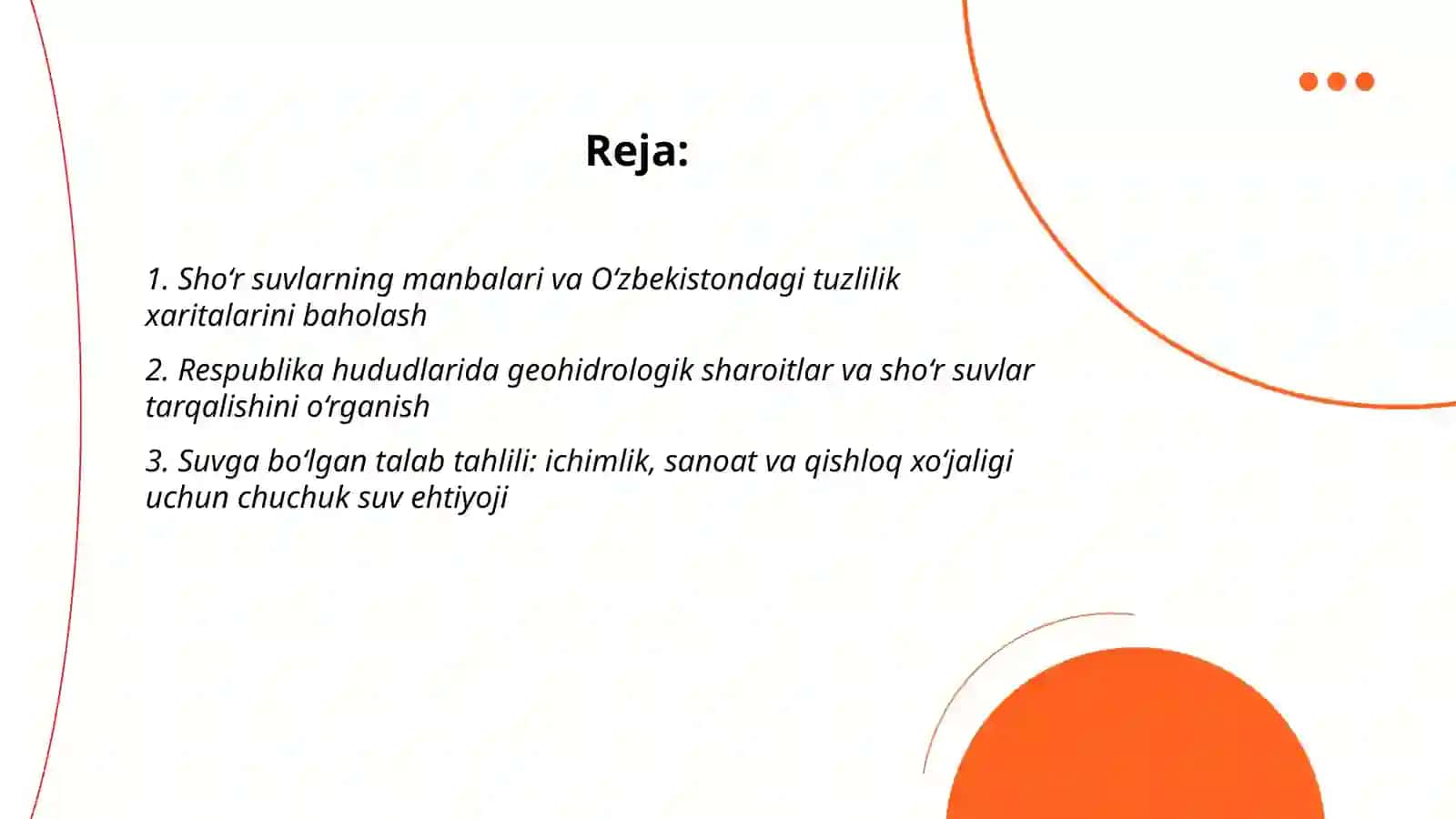 O‘zbekiston sharoitida sho‘r suvlarni chuchuklashtirish goyasini yaratish 2