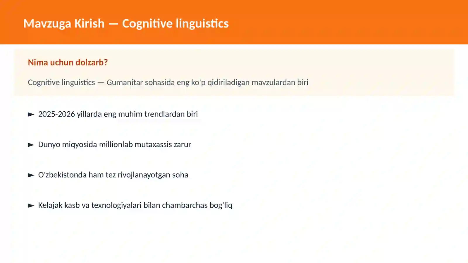 Cognitive linguistics 2