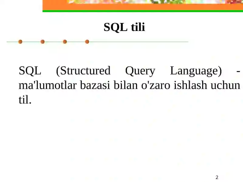 SQL tili 2
